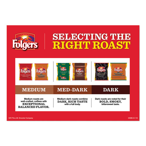 Folgers Ground Coffee, Classic Roast Decaffeinated, Ground, 22 3/5oz, Can, 6/Carton