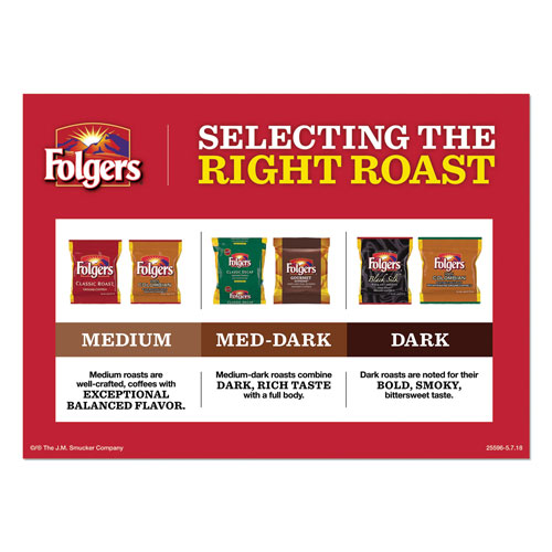 Folgers Coffee, 100% Colombian, Ground, 1.75oz Fraction Pack, 42/Carton