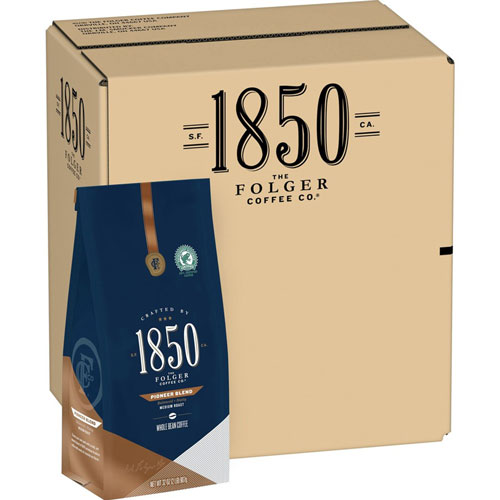 Folgers 1850 Pioneer Blend Coffee Ground, Pioneer, Arabica, Nut, Medium, 32 oz, 1