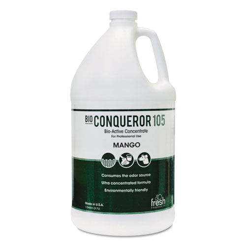 Fresh Products Bio Conqueror 105 Enzymatic Odor Counteractant Concentrate, Mango, 1 gal, 4/Carton