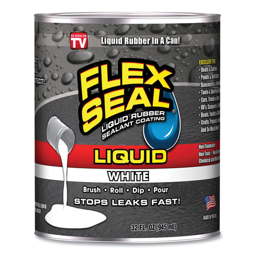 Flex Seal Liquid Rubber, 32 oz Can, White