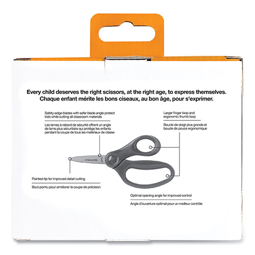 Fiskars Pointed Tip Kids Scissors, 5 Inches, Assorted Colors, Pack of 12