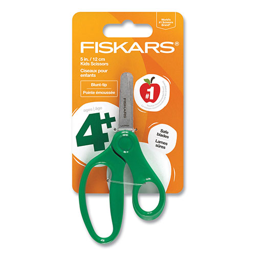 Kids Scissors, Rounded Tip, 5 Long, 1.75 Cut Length, Straight Handles,  Randomly Assorted Colors