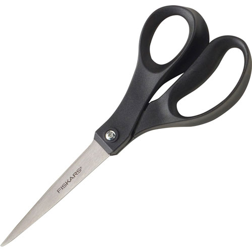 Fiskars Scissors, Stainless Steel, Black, 2/Pack