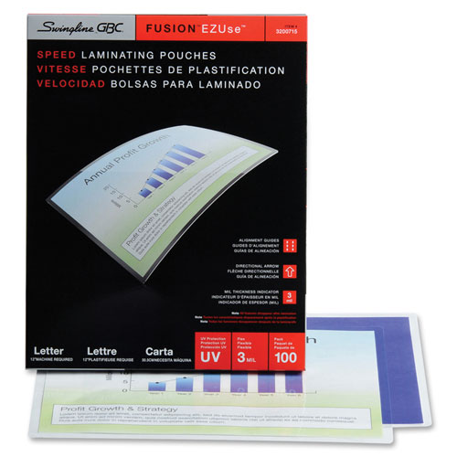 GBC® EZUse Thermal Laminating Pouches, 3 mil, 9