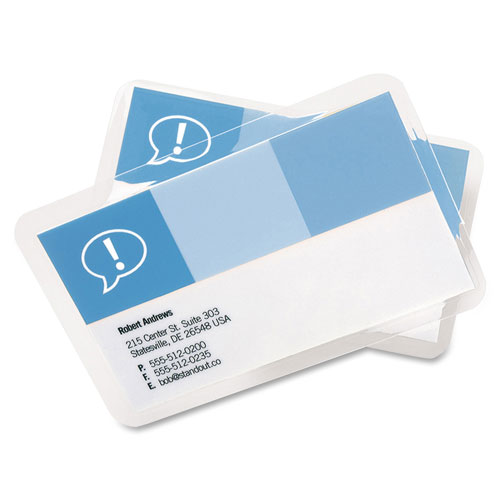 GBC® Business Card Size Laminating Pouches, 2 3/16 x 3 11/16, 7 Mil, 100/Bx