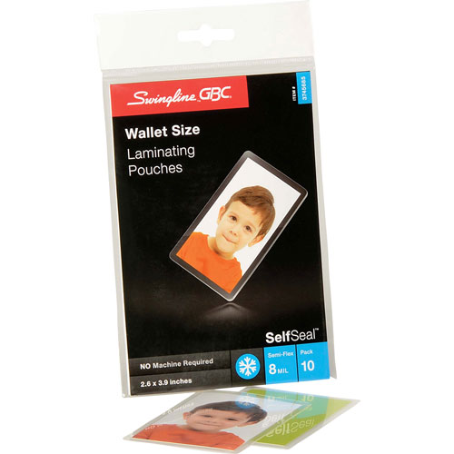 GBC® Wallet Card Size Clear Laminating Pouches, 2 5/8 x 3 7/8, 10/Pack