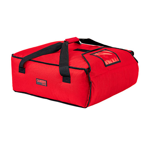 Cambro GBP318521 Customizable Insulated Red Pizza Delivery GoBag™ - Holds up to (3) 18" or (4) 16" Pizza Boxes