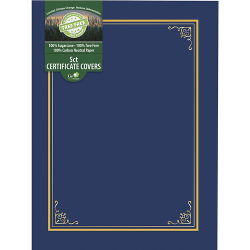 Geographics Document Cover, Tree Free, 8-3/4"Wx11-1/4"Lx1/4"H, Navy