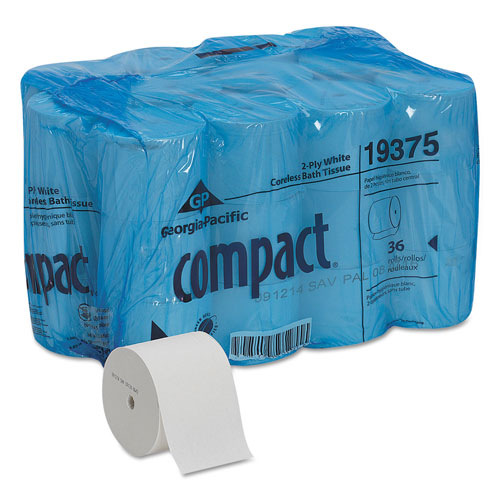 Compact® Coreless Bath Tissue, 1000 Sheets/Roll, 36 Rolls/Carton