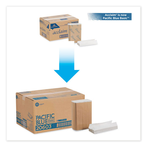 Pacific Blue Basic C-Fold Paper Towels,10 1/10x13 1/5, White, 240/Pack,10 Pks/Ct