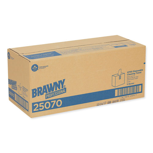 Brawny Professional® Medium Weight HEF Shop Towels, 9 1/8 x 16 1/2, 100/Box, 5 Boxes/Carton