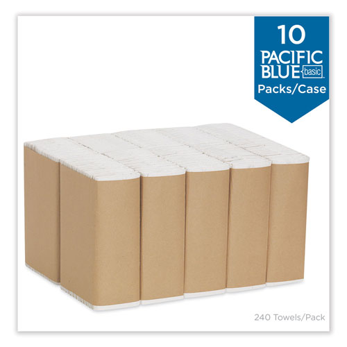 Pacific Blue Basic C-Fold Paper Towel,10 1/4 x 13 1/4, White,240/Pack, 10 PK/CT