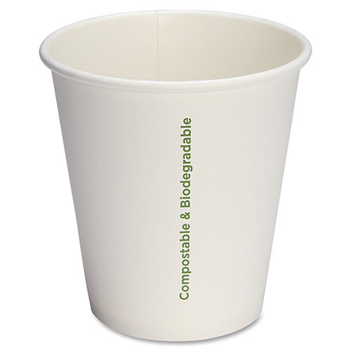 Genuine Joe Compostable Cups, 10oz., 20/PK, White