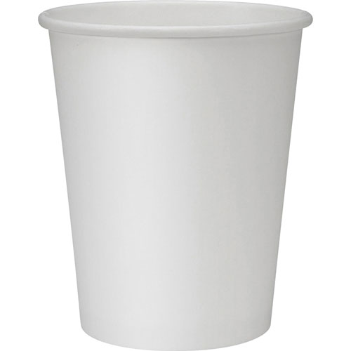 Genuine Joe Polyurethane-lined Disposable Hot Cups - 8 fl oz - 50 / Pack - White - Polyurethane - Beverage, Hot Drink