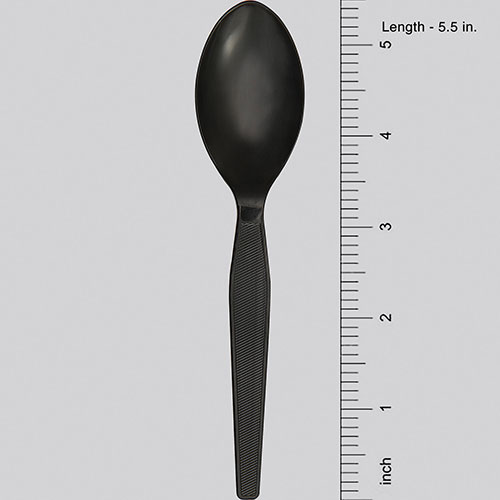Genuine Joe Spoons, Heavy-Weight, 1000/CT, Black