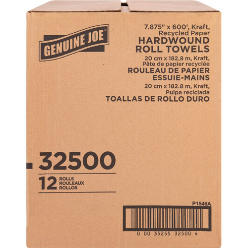 Genuine Joe Embossed Hardwound Roll Towels - 7.88