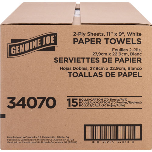 Genuine Joe 2-ply Paper Towel Rolls - 2 Ply - 9