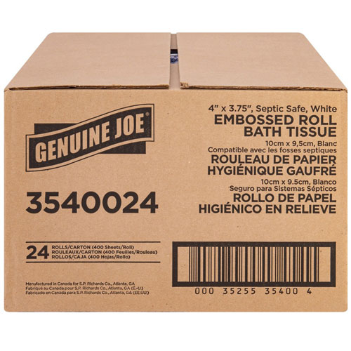 Genuine Joe 2-ply Bath Tissue Rolls - 2 Ply - 4