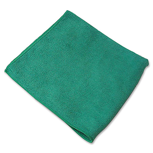 Genuine Joe Microfiber Cloth, General Purpose, Lint Free, 12/BG, Green