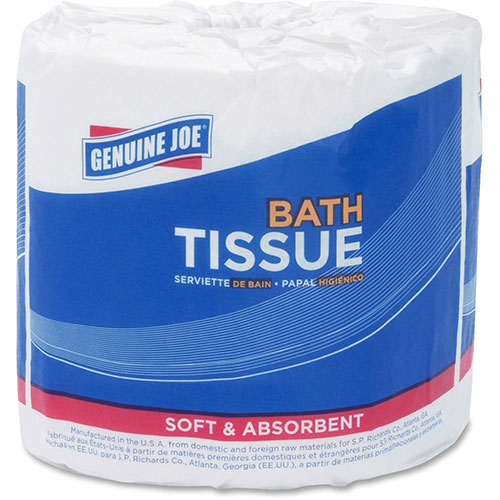 Genuine Joe Bathroom Tissue, 2-Ply, 500Sheets, 96/CT, White