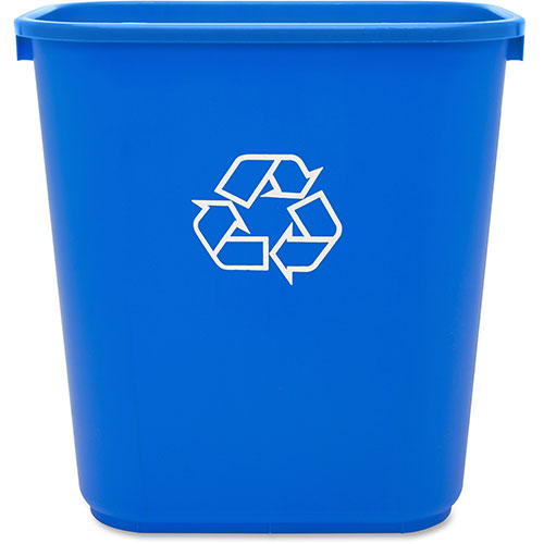 Genuine Joe Blue Recycling Wastebasket, 7.1 Gallon