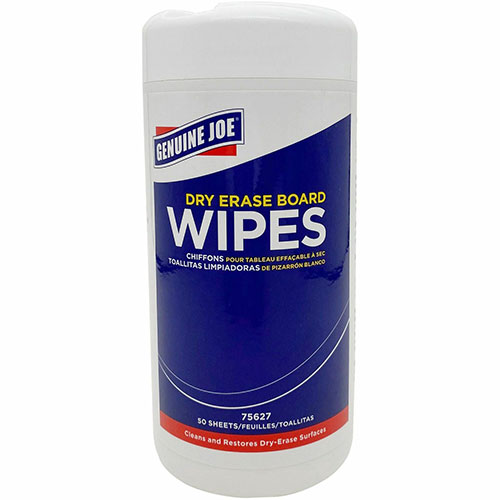 Genuine Joe Board Wipes, Dry-Erase, Non-Toxic/Low-Odor