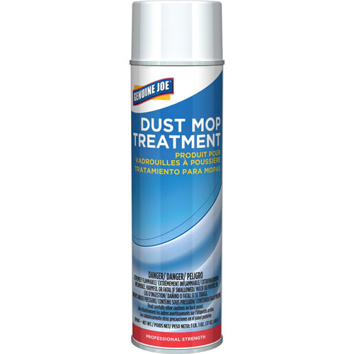 Genuine Joe Dust Mop Treatment - Liquid - 14 fl oz (0.4 quart) - 1 Dozen - Blue