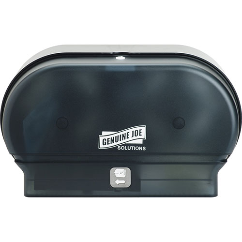 Genuine Joe Manual Bathroom Tissue Dispenser, Side/Side BT, Black