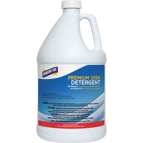 Genuine Joe Dish Detergent, Concentrated, 1 Gallon, 4/CT