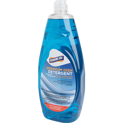 Genuine Joe Dish Detergent, Concentrated, Squeeze Bottle, 38 oz.