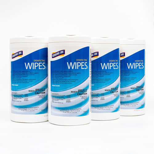 Genuine Joe Disinfecting Wipes - Ready-To-Use Towel - Fresh Citrus Scent - 7