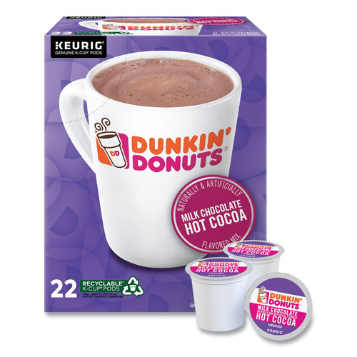 Dunkin' Donuts Milk Chocolate Hot Cocoa K-Cup Pods, 22/Box