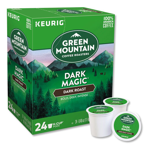 Green Mountain Dark Magic Extra Bold Coffee K-Cup Pods, 96/Carton