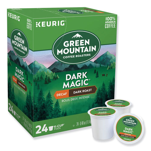 Green Mountain Dark Magic Decaf Extra Bold Coffee K-Cups, 96/Carton