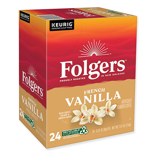 Folgers French Vanilla Coffee K-Cups, 24/Box