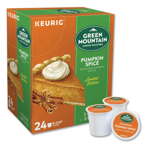 Green Mountain Fair Trade Certified Pumpkin Spice Flavored Coffee K-Cups, 96/Carton