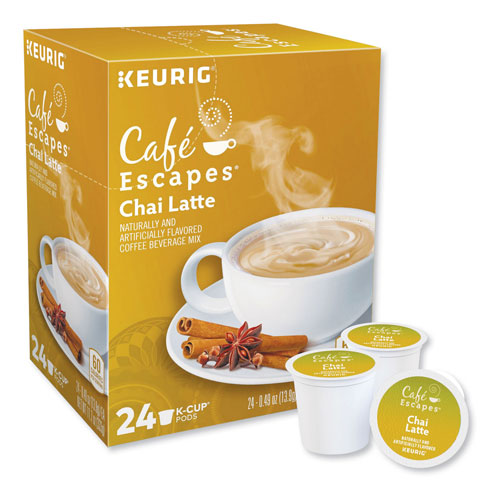 Cafe Escapes® Café Escapes Chai Latte K-Cups, 96/Carton