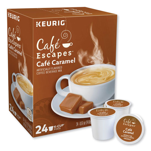 Cafe Escapes® Café Caramel K-Cups, 24/Box
