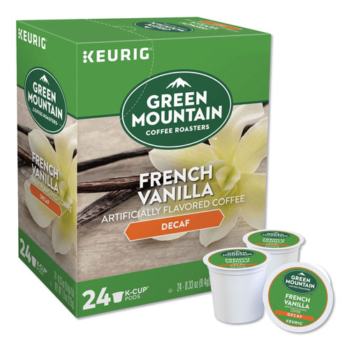 Green Mountain French Vanilla Decaf Coffee K-Cups, 24/Box