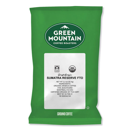 Green Mountain Sumatra Reserve Fraction Packs, 2.2 oz, 50/Carton