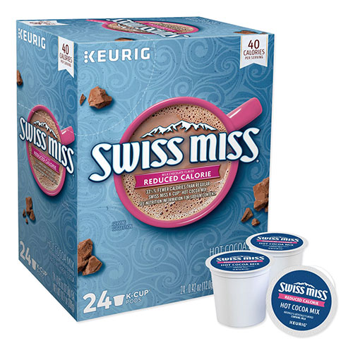 Swiss Miss Milk Chocolate Reduced Calorie Hot Cocoa K-Cups, 22/Box