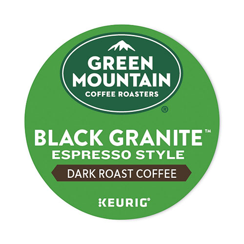 Green Mountain Black Granite Espresso Style K-Cups, 24/Box