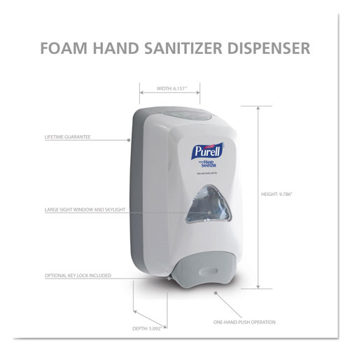 Purell FMX-12 Foam Hand Sanitizer Dispenser For 1200 mL Refill, 6.6