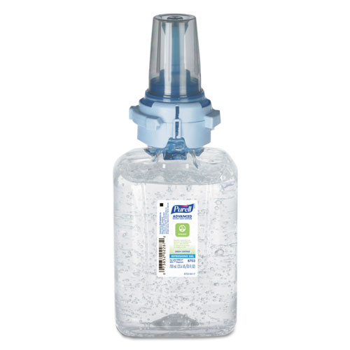 Purell Advanced Hand Sanitizer Green Certified Gel Refill, 700 ml, Fragrance Free