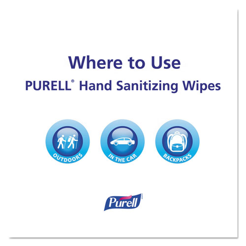 Purell Premoistened Sanitizing Hand Wipes, Individually Wrapped, 5 x 7, 1000/Carton