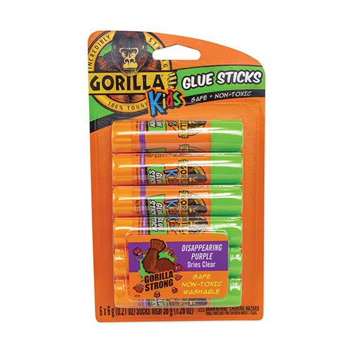 Gorilla Glue School Glue Sticks, 0.21 oz/Stick, Dries Clear, 36 Sticks/Box