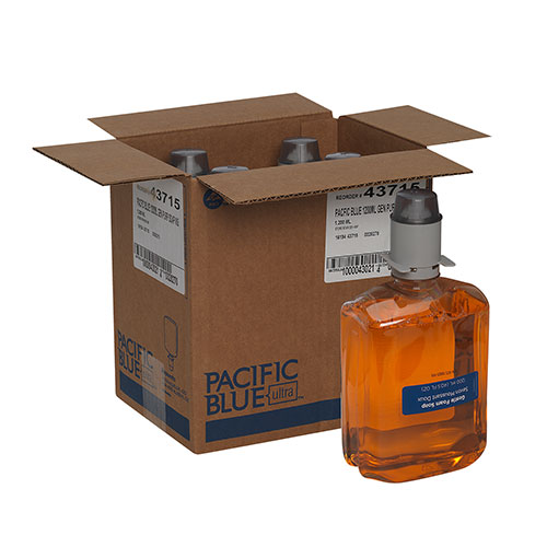 Pacific Blue Ultra Gentle Foam Hand Soap Refills for Manual Dispensers, Pacific Citrus®, 1,200 mL/Bottle, 4 Bottles/Case