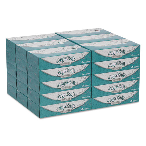 Angel Soft Professional Series® Premium 2-Ply Facial Tissue, Flat Box, 48580, 100 Sheets/Box, 30 Boxes/Case
