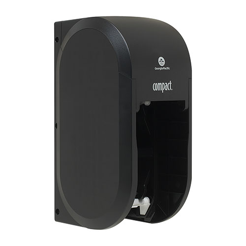 Compact® Vertical Double Roll Coreless Tissue Dispenser, 14.063 x 8.188, Black